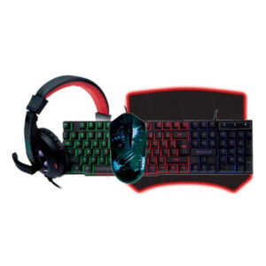 Aoas Gaming Mouse, Keyboard, Headset & Mouse Pad 4-in-1 Gaming Combo Set - Black
