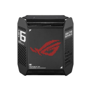 Asus ROG Rapture GT6 Wifi 6 Tri-Band Gaming Mesh Router 2.5GE Wan Port, Ai Protection, 1 Pack System - Black