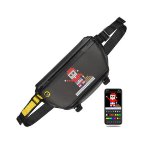 Divoom Pixoo Sling Bag with LED Display Crossbody Waterproof Shoulder Chest Backpack - Black - Image 1