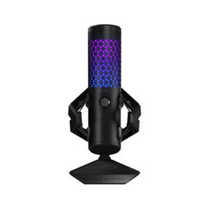 Asus Rog Carnyx USB Gaming Microphone One-Touch Mute Button,Bulit-In Pop Filter,Multi-Functional Control Knob,Metal Shock Mount - Black